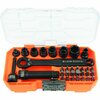 Klein Tools 1/4-Inch Drive Impact-Rated Pass Through Socket Set, 32-Piece 65300